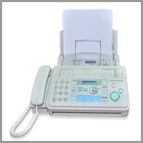a máquina de fax