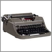 a máquina de escrever