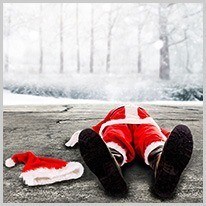 dead | a dead Santa Claus