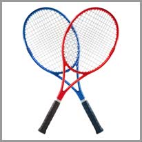 la raqueta de tenis